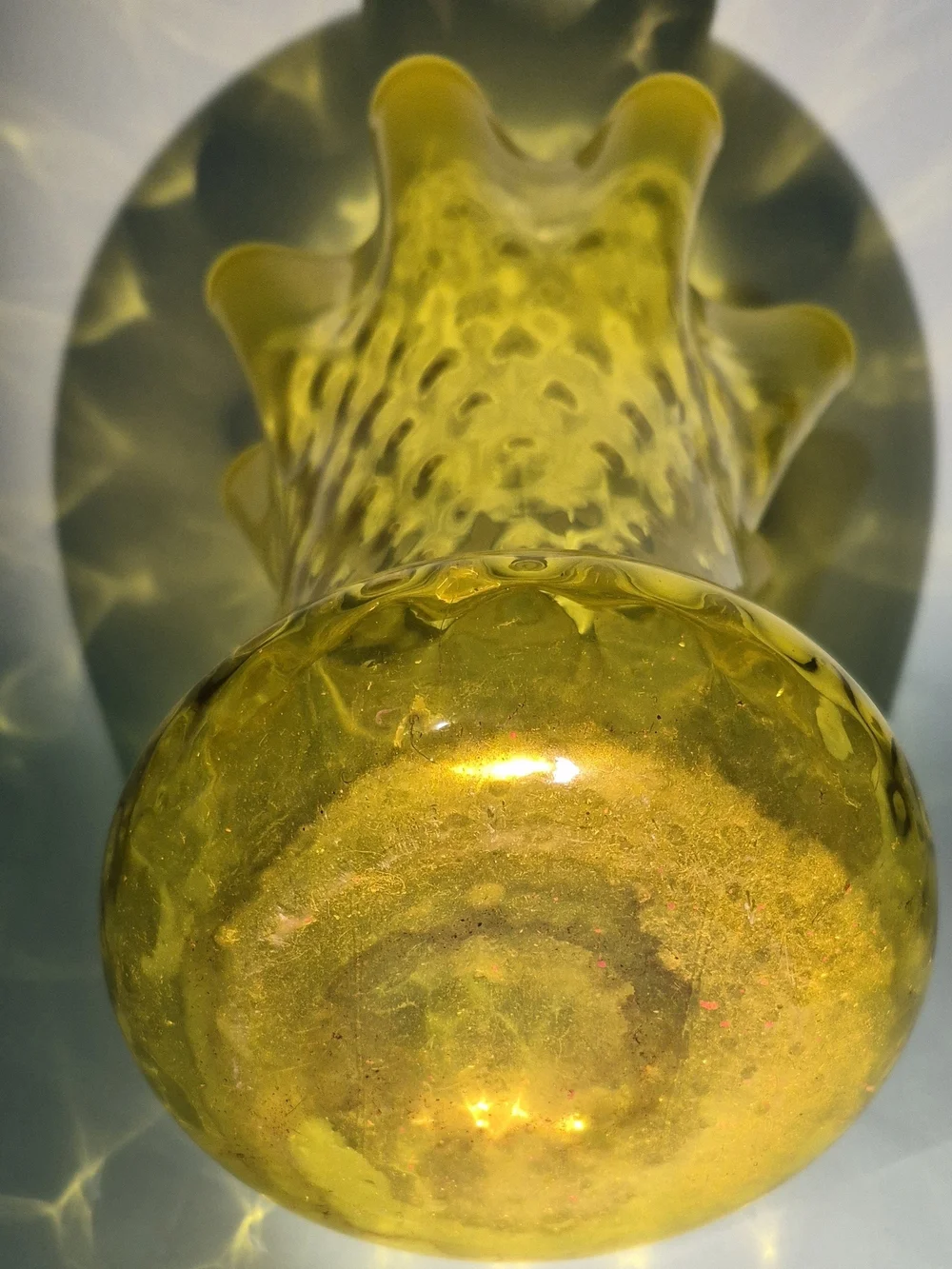 Murano Textured Glass Vase - Decorative Home Accent